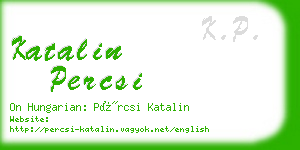 katalin percsi business card